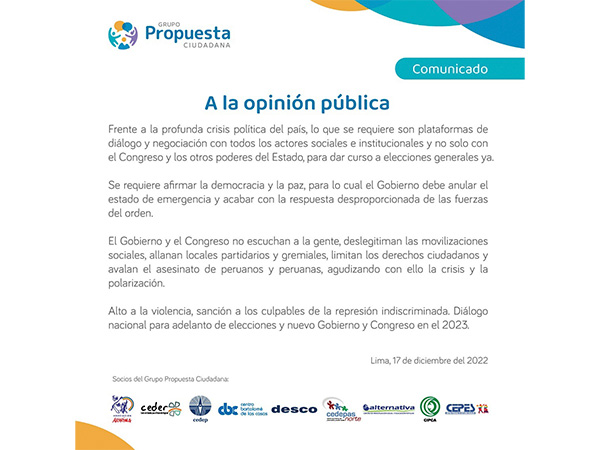 pronunciamiento propuesta